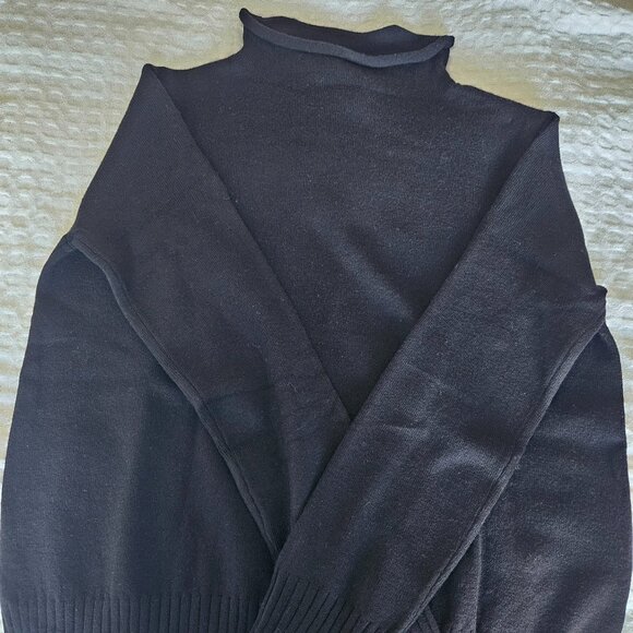 French Connection Soft Rollneck Sweater - Black Size L - Picture 1 of 11